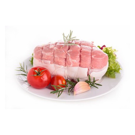 Rôti de veau ficelé avec barde