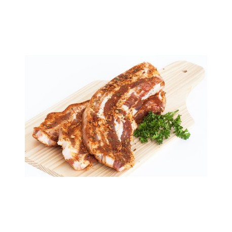 Tranches de lard marinée fines herbes