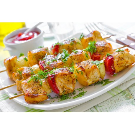 Brochettes de porc marinade indienne 