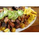 Brochettes de porc Chicharron marinade indienne 