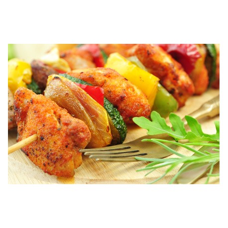 Brochettes de veau marinées persillade