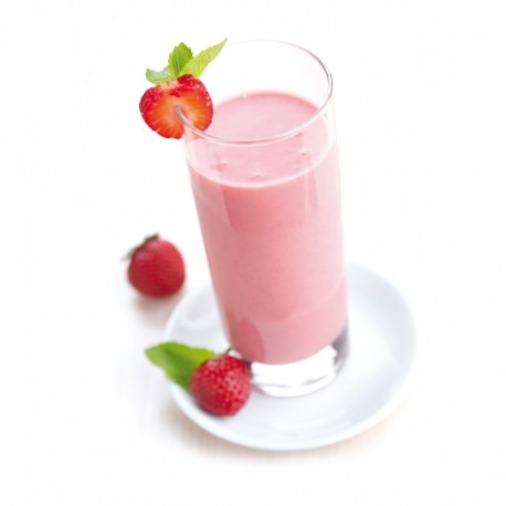 Lait écrémé pasteurisé à la fraise