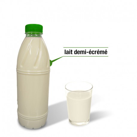 Lait demi-écrémé pasteurisé (Bouteille plastique) - Mes Produits