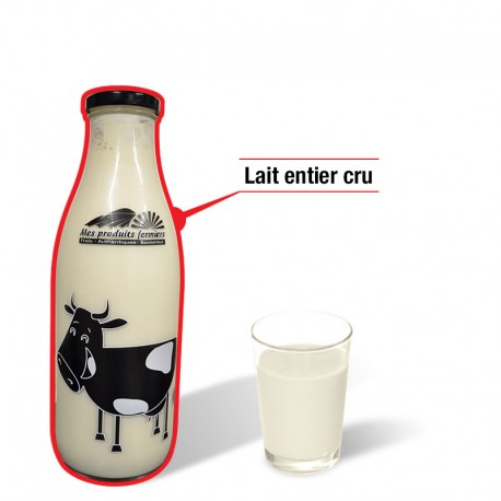 Lait entier cru (bouteille verre)