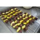 Brochettes de boudin noir et pommes