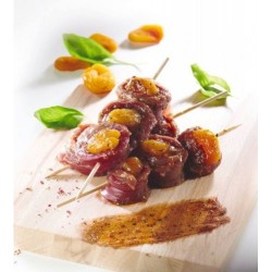 Brochettes de porc abricots/basilic
