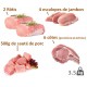 Lot de porc dégustation