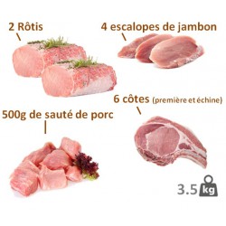 Lot de porc dégustation